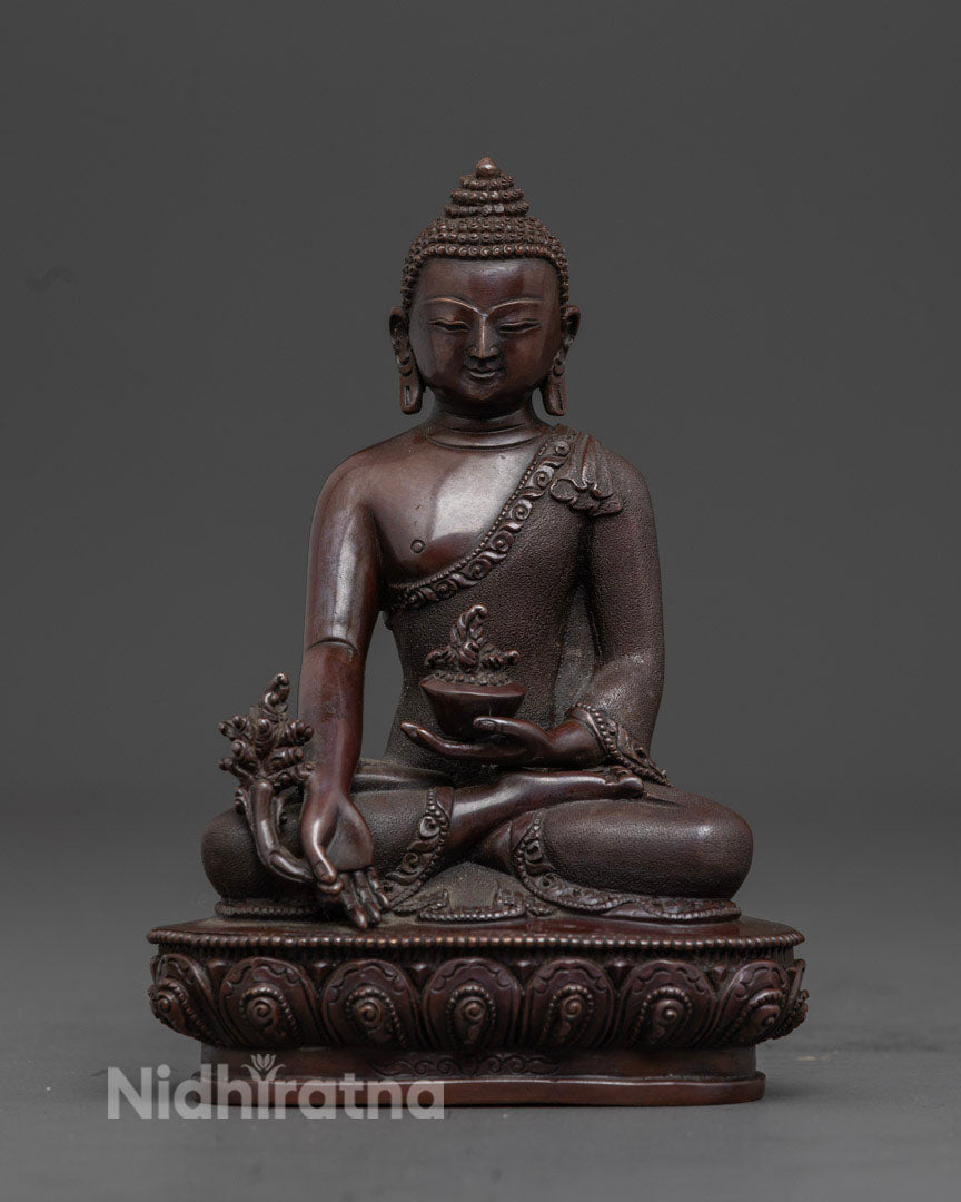 Oxidized Medicine Buddha Statue | Meditation Statue