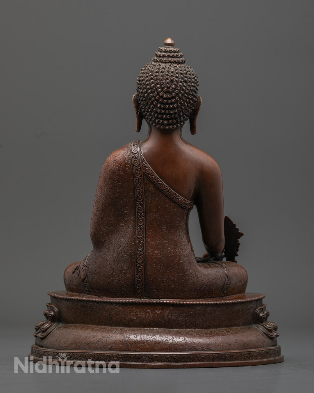 Medicine Buddha Statue | Handcrafted Oxidized Copper Sculpture