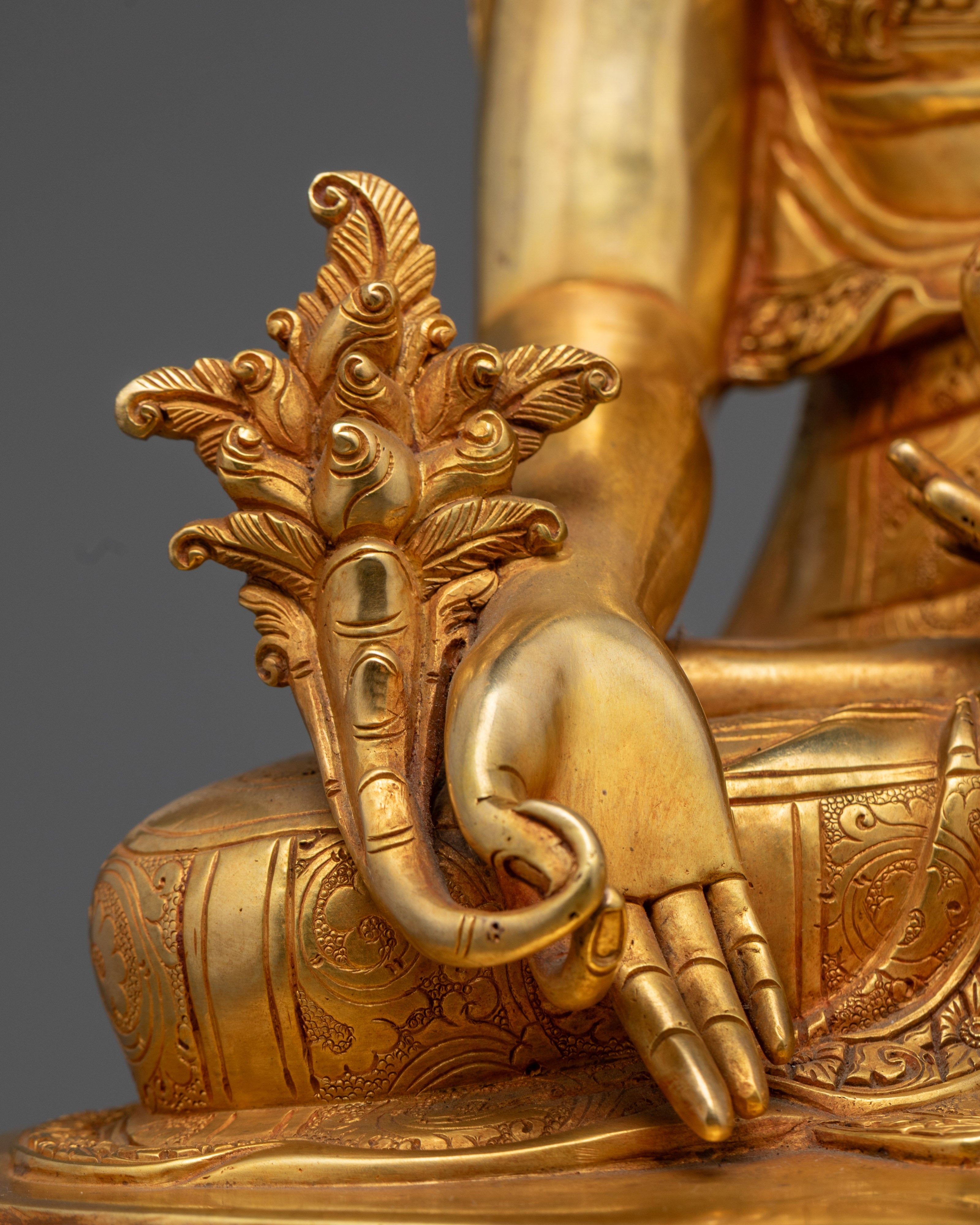 Hand-Carved Medicine Buddha Statue | Tibetan Buddhist Healing Symbol