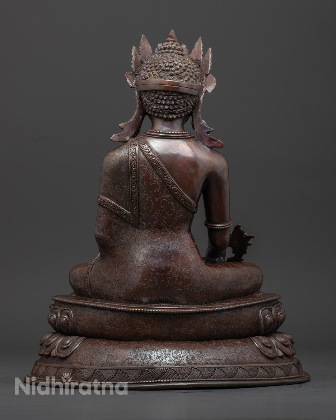 Oxidized Copper Medicine Buddha Statue