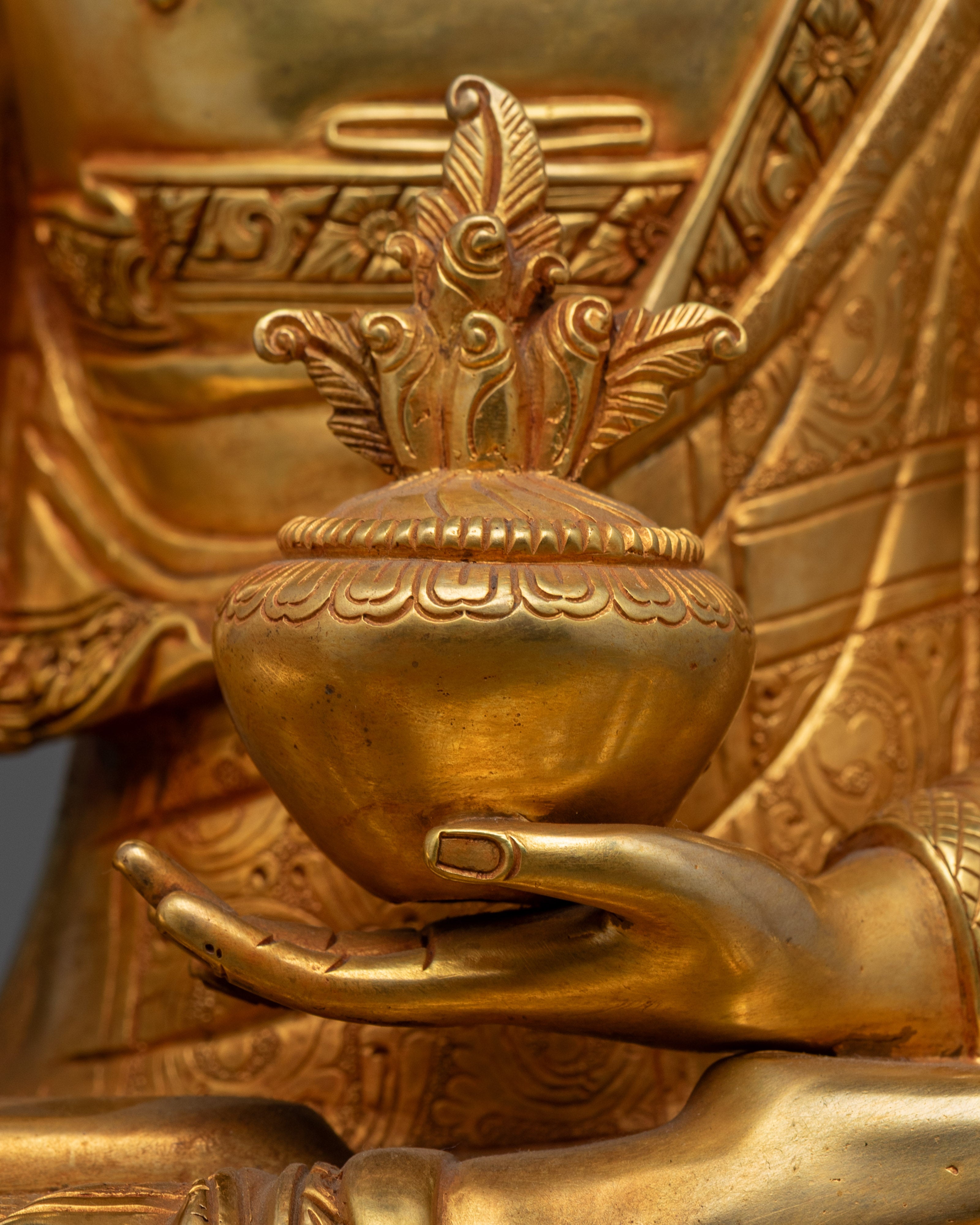 Hand-Carved Medicine Buddha Statue | Tibetan Buddhist Healing Symbol