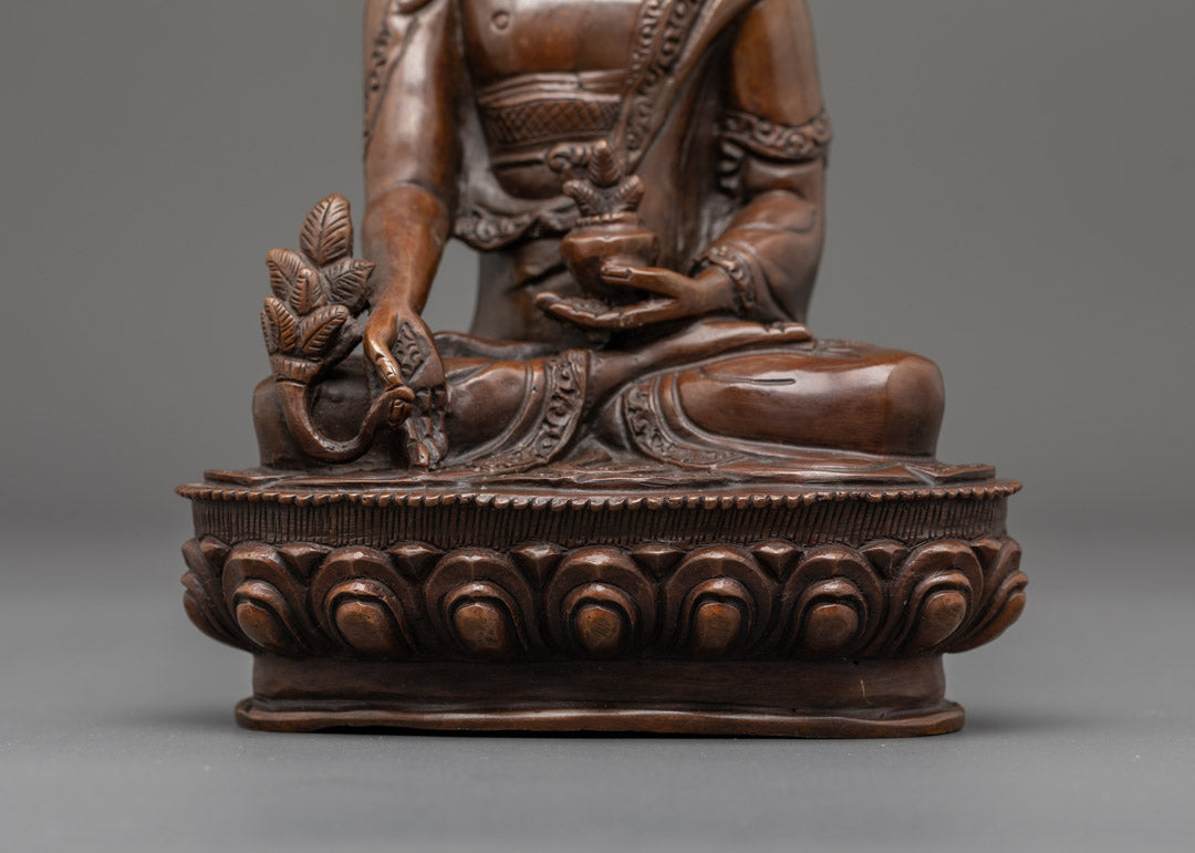 Bhaisajyaguru Medicine Buddha Statue | Oxidized Copper