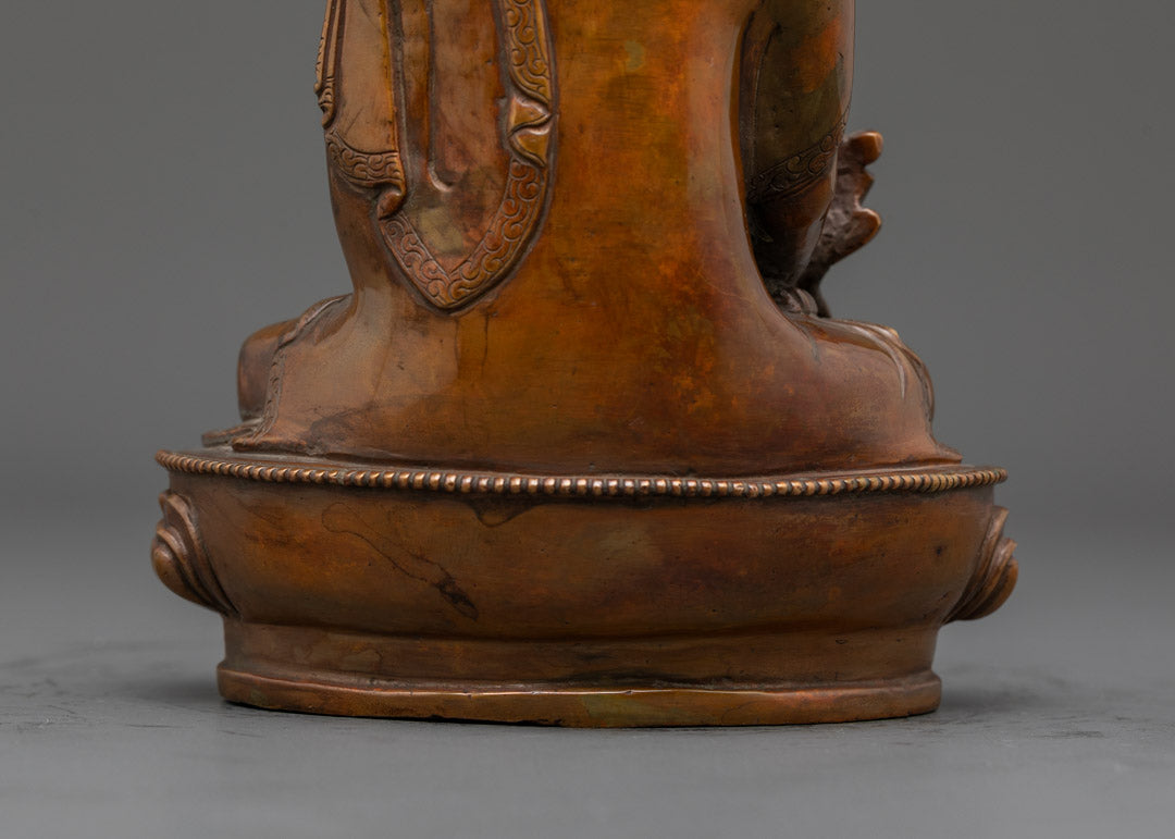 Oxidized Medicine Buddha Meditation Statue