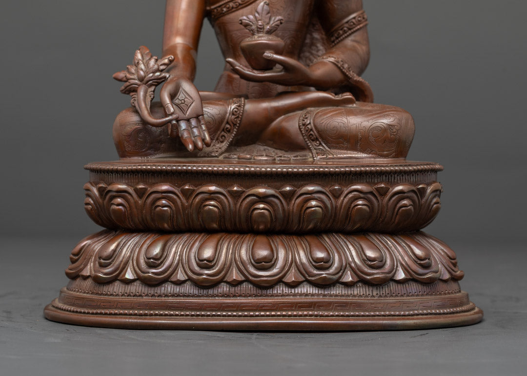 Traditionally Crafted Oxidized Medicine Buddha Statue
