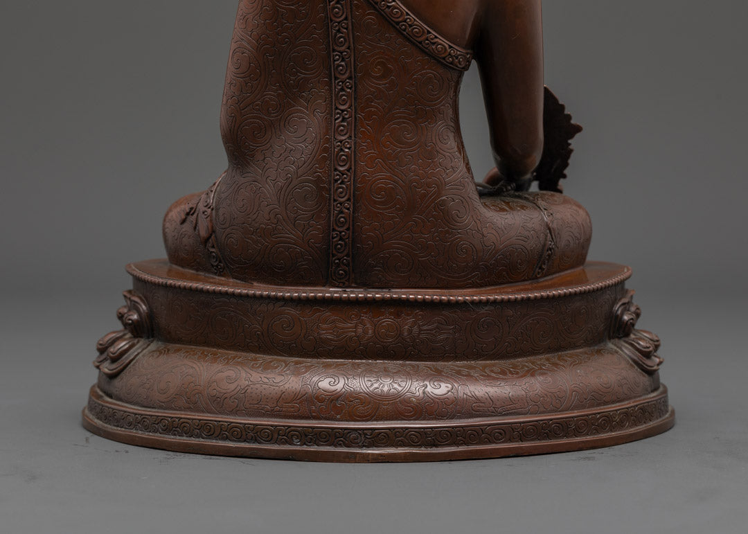 Medicine Buddha Statue | Handcrafted Oxidized Copper Sculpture