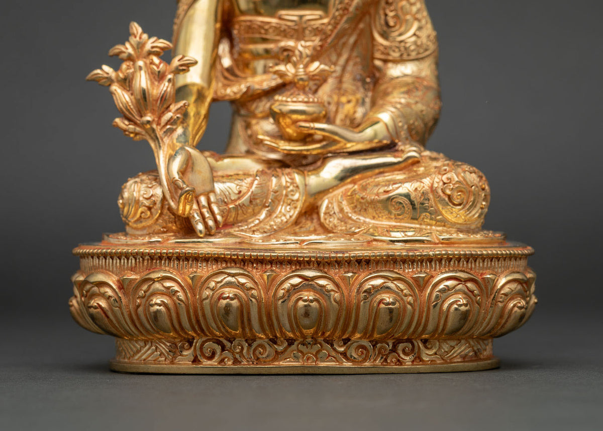 Medicine Buddha Statue | Sangye Menla Figurine for Meditation & Shrine
