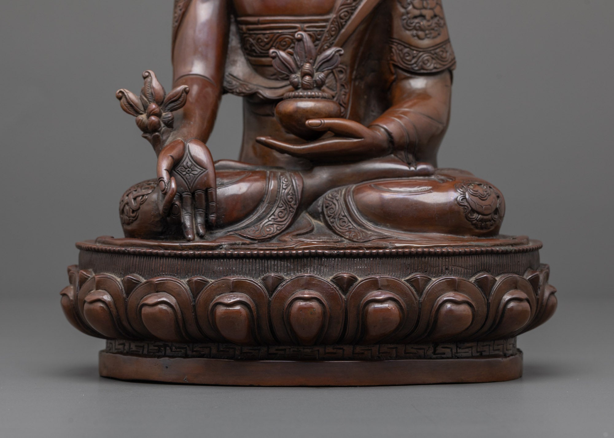 Oxidized Medicine Buddha Statue | Healing Bhaisajyaguru Sculpture