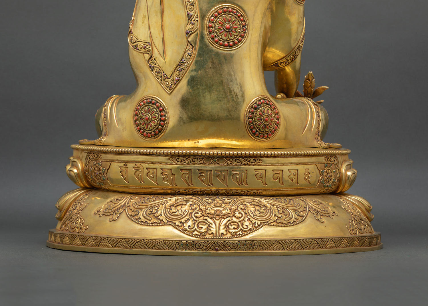 Medicine Buddha Statue | 24K Gold Fire-Gilded Copper Art