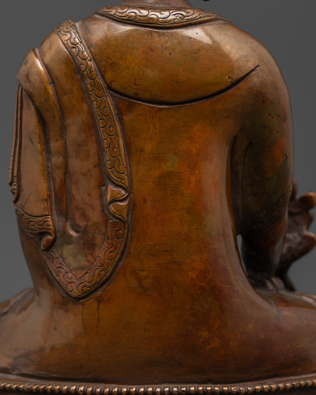 Oxidized Medicine Buddha Meditation Statue