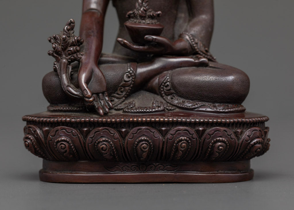 Oxidized Medicine Buddha Statue | Meditation Statue