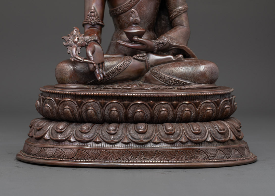 Oxidized Copper Medicine Buddha Statue