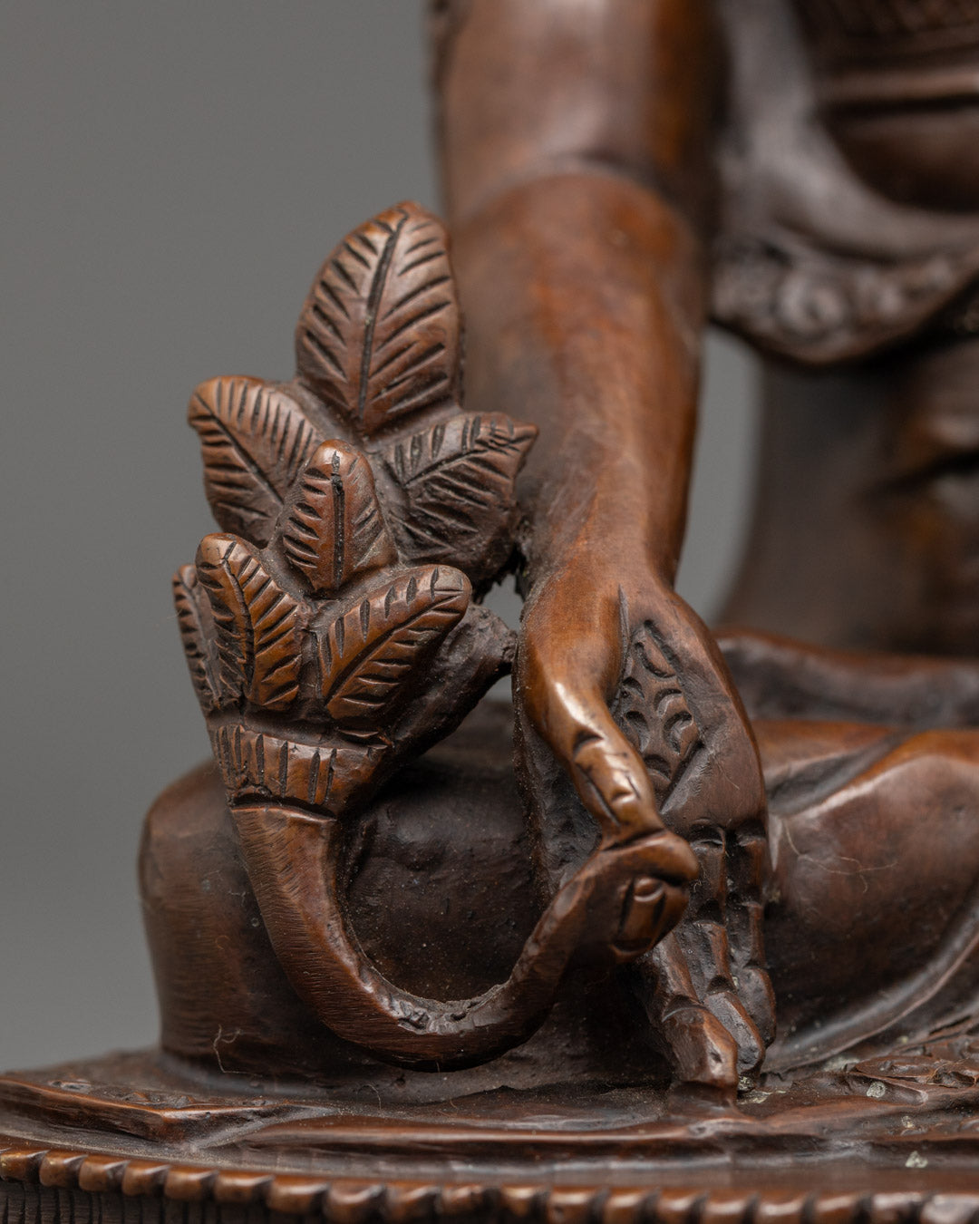 Bhaisajyaguru Medicine Buddha Statue | Oxidized Copper