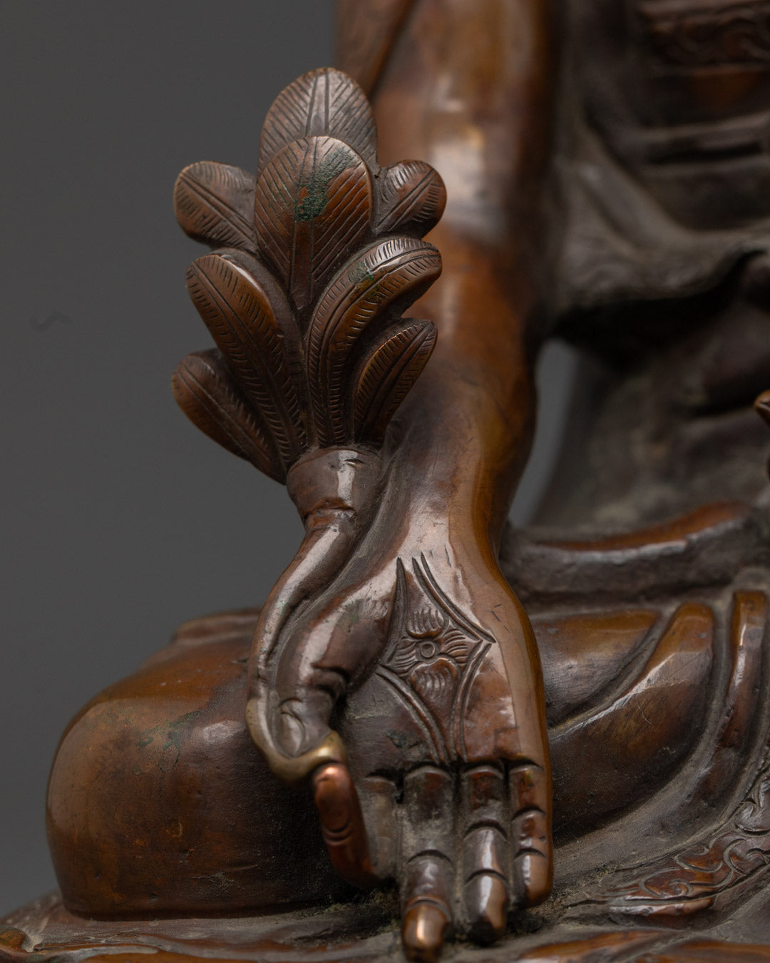 Oxidized Medicine Buddha Meditation Statue