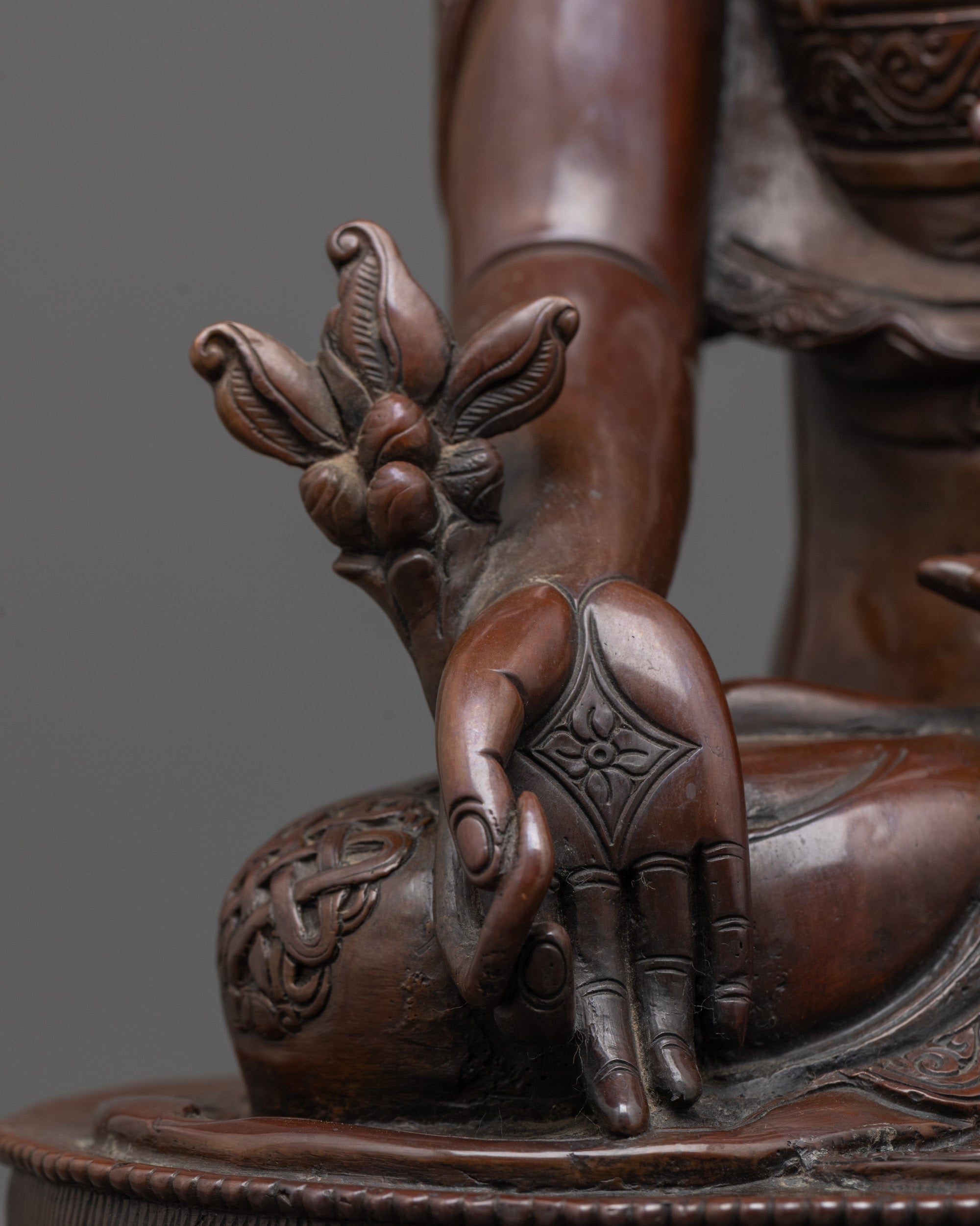 Oxidized Medicine Buddha Statue | Healing Bhaisajyaguru Sculpture