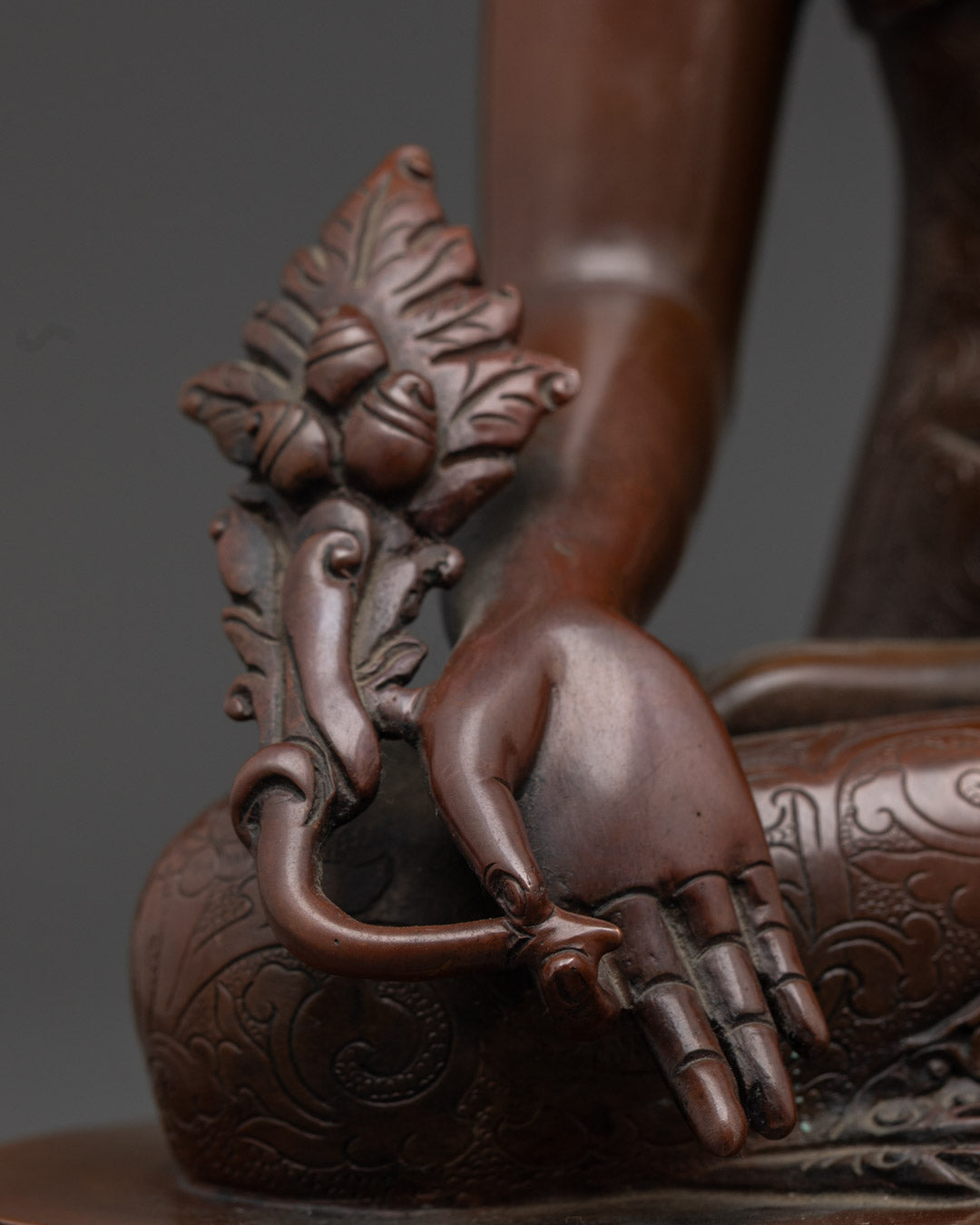 Medicine Buddha Statue | Handcrafted Oxidized Copper Sculpture