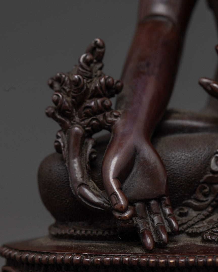 Oxidized Medicine Buddha Statue | Meditation Statue