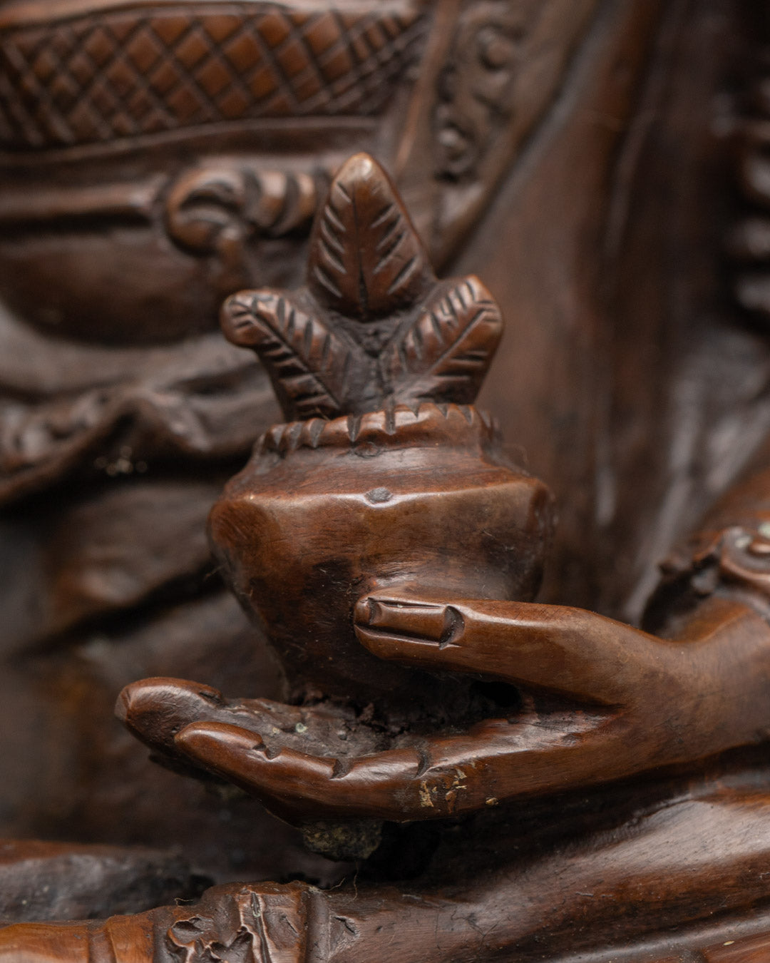 Bhaisajyaguru Medicine Buddha Statue | Oxidized Copper