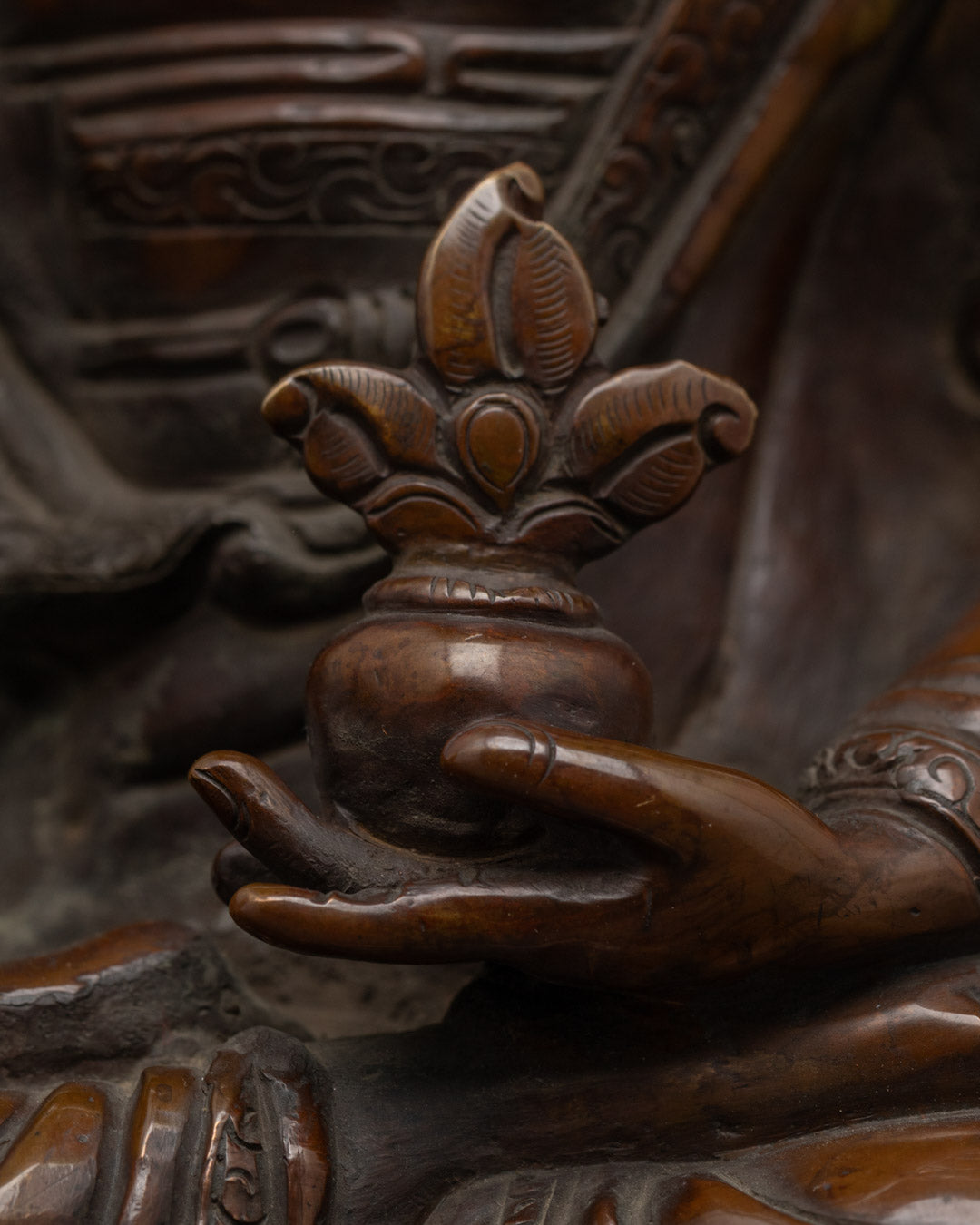 Oxidized Medicine Buddha Meditation Statue