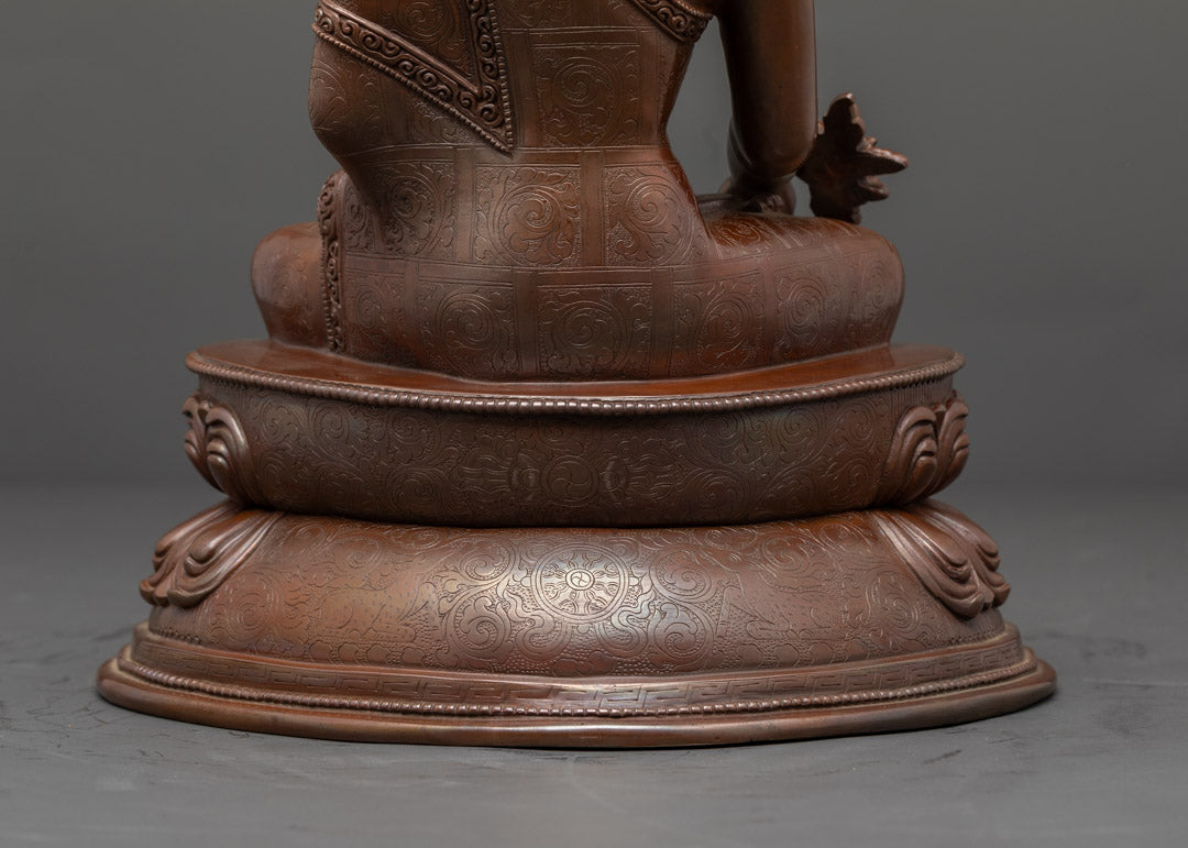 Traditionally Crafted Oxidized Medicine Buddha Statue