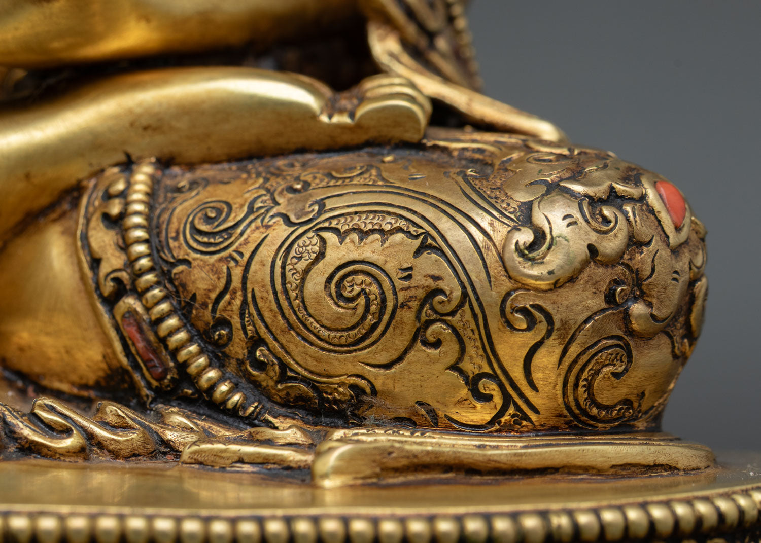 Medicine Buddha Sculpture | Gold Fire-Gilded Artwork