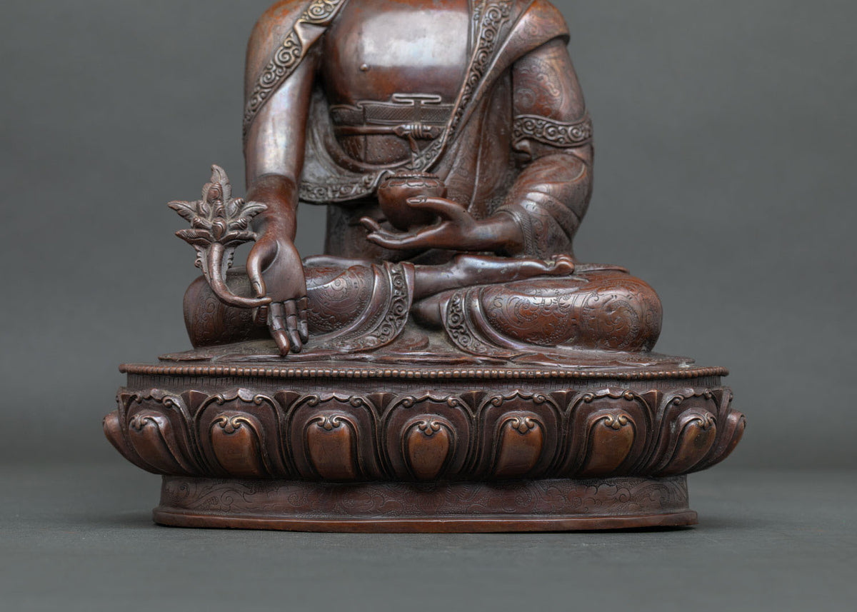 Oxidized Medicine Buddha Statue | Guardian of Healing and Wellbeing