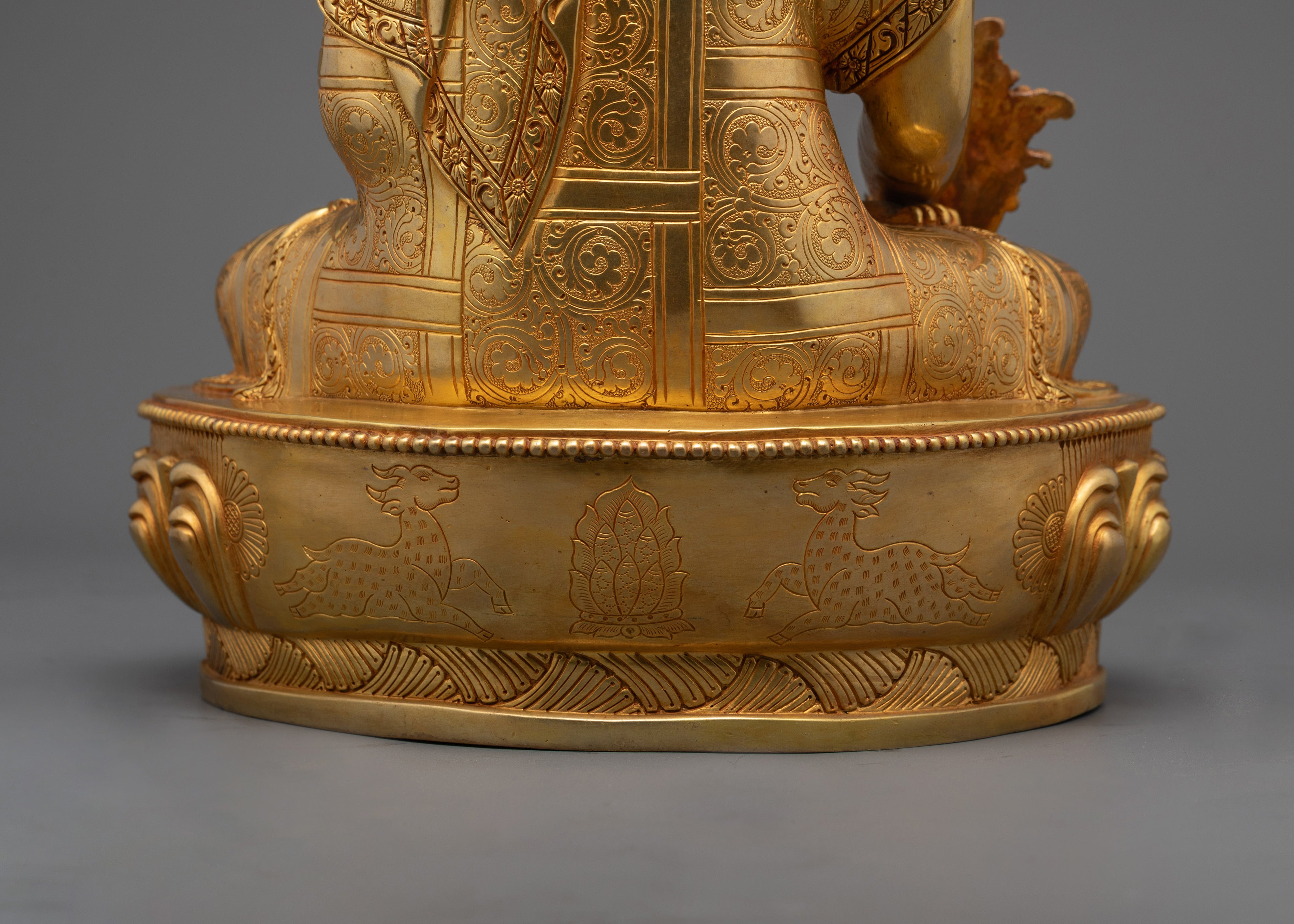 Hand-Carved Medicine Buddha Statue | Tibetan Buddhist Healing Symbol