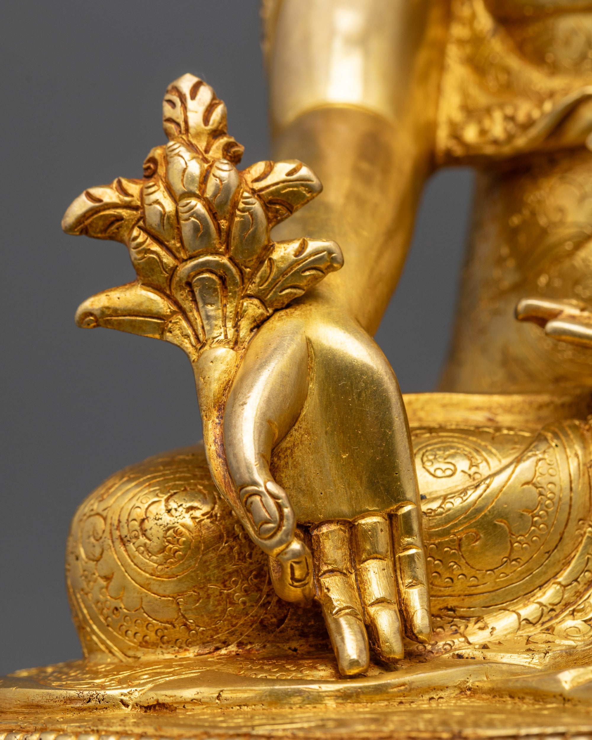 Nepalese Medicine Buddha Statue | Lost-Wax Copper Art