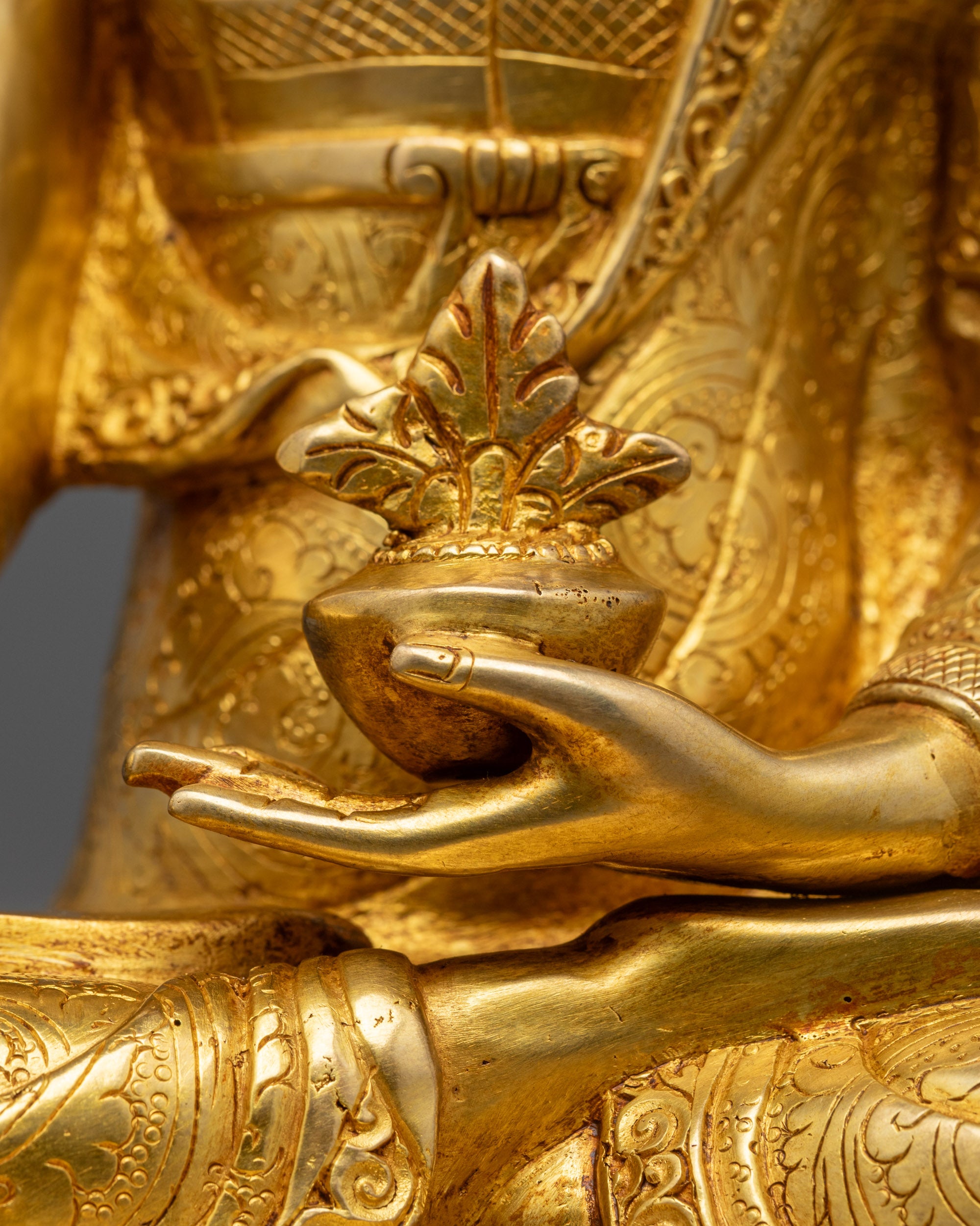 Nepalese Medicine Buddha Statue | Lost-Wax Copper Art