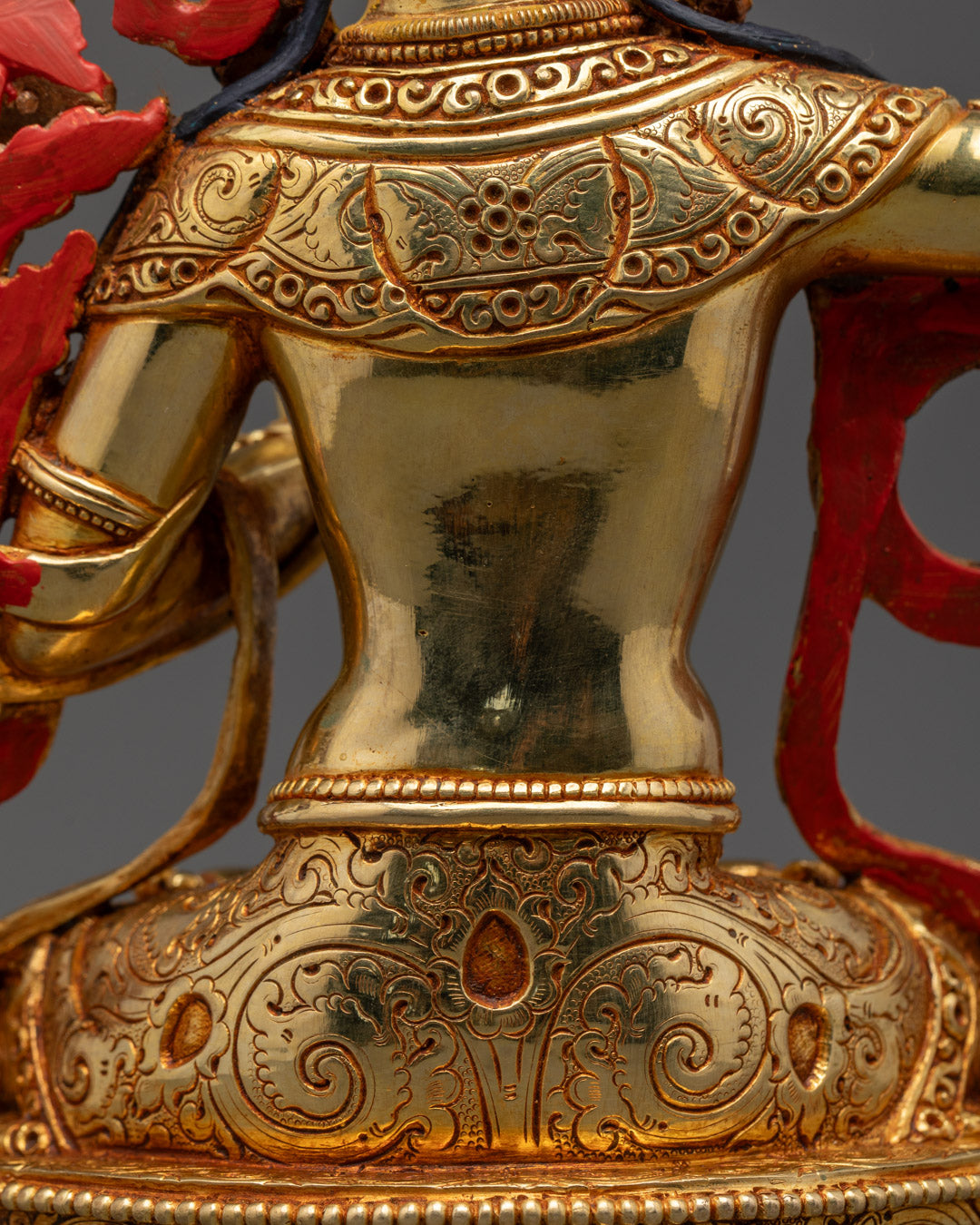 Traditional Manjushri Statue | 24K Gold Gilded Copper Art