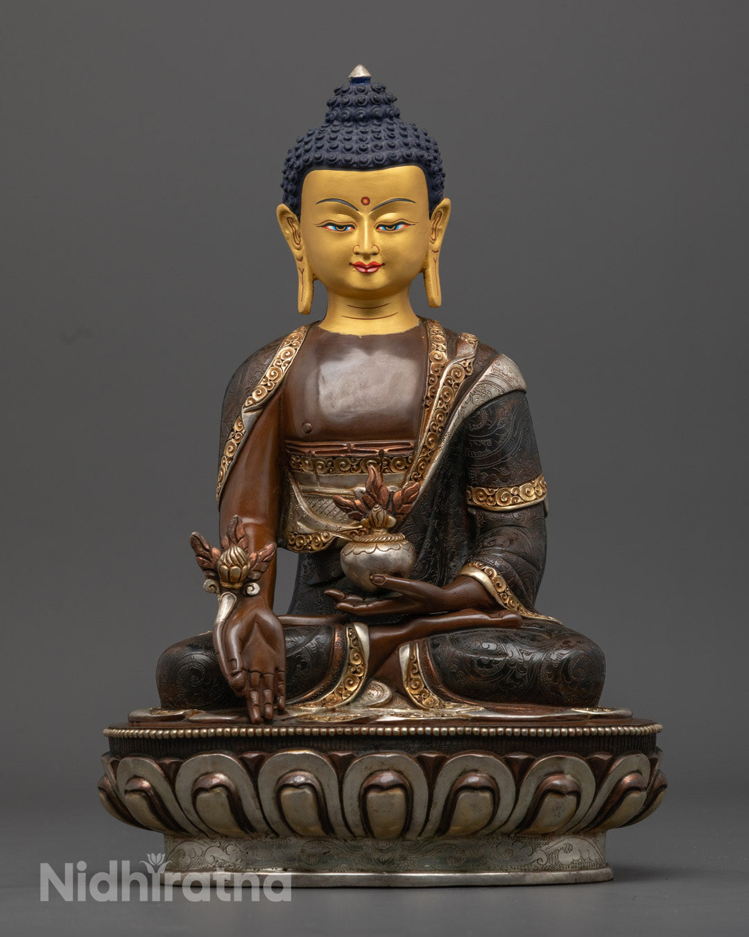 Medicine Buddha Statue | Handcrafted Tibetan Buddhist Sculpture