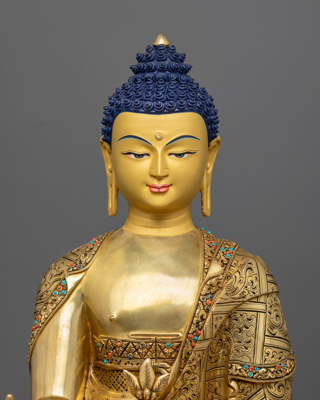 Medicine Buddha Statue | Hand-Carved 24k Gold-Gilded