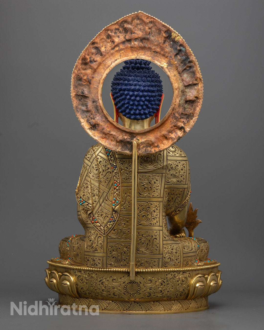 Medicine Buddha Statue | Hand-Carved 24k Gold-Gilded