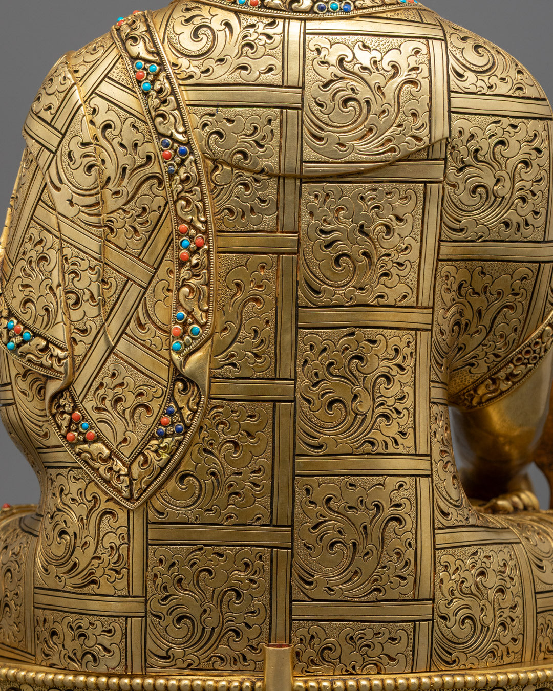 Medicine Buddha Statue | Hand-Carved 24k Gold-Gilded