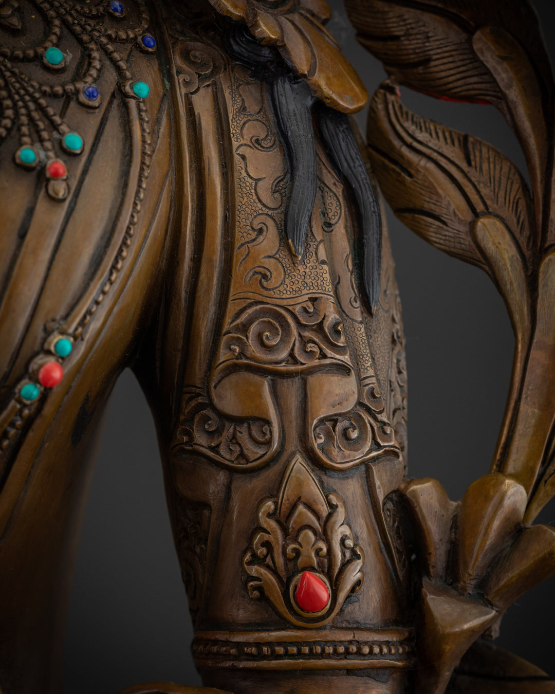 Oxidized Maitreya buddha Statue | Himalayan Sacred Art