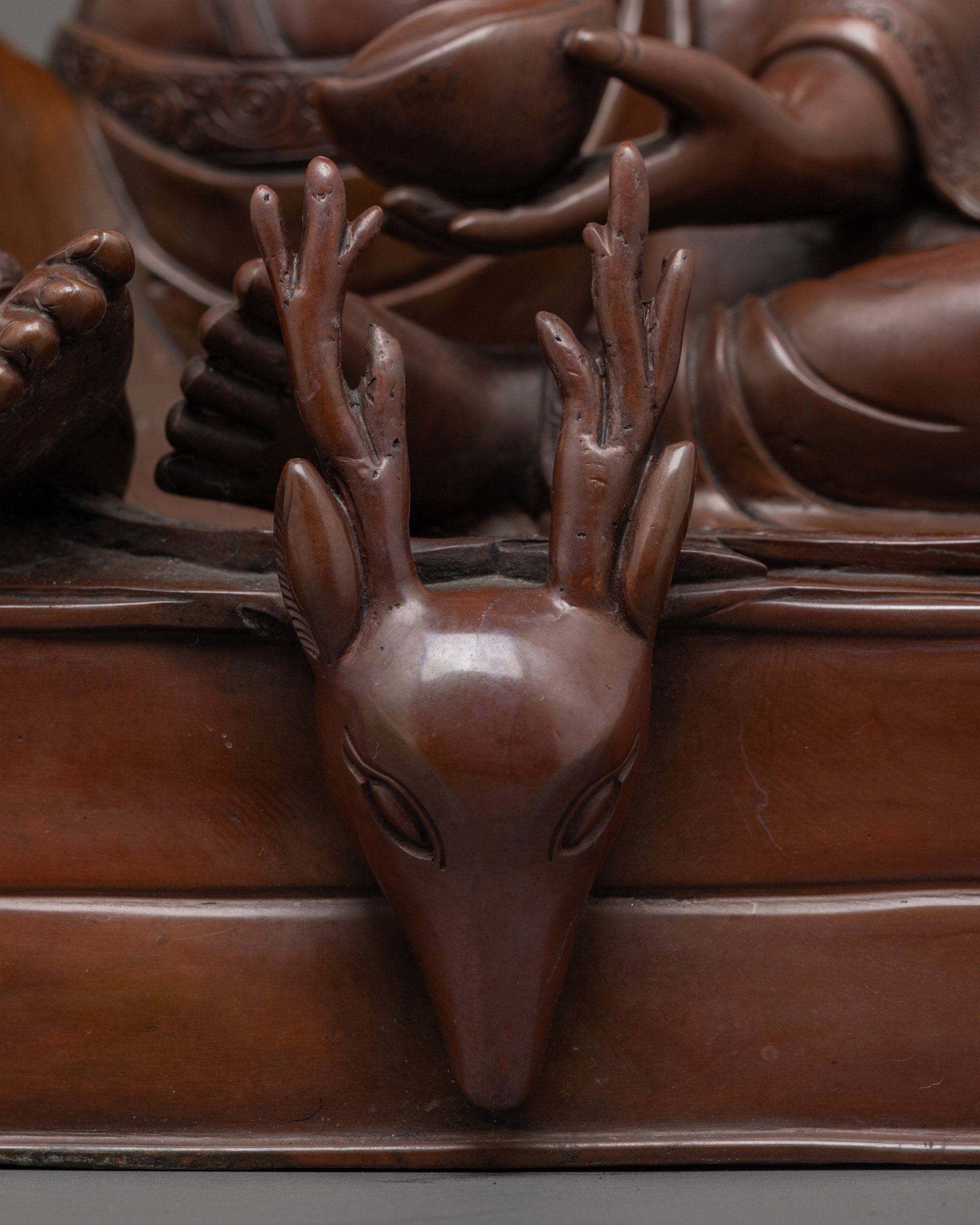 Tibetan Oxidized Copper Milarepa Statue | Sacred Yogi Hermit