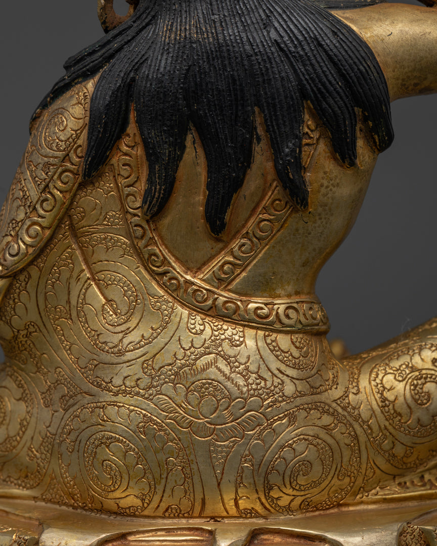 Crystal Milarepa Statue for Your Spiritual Practice