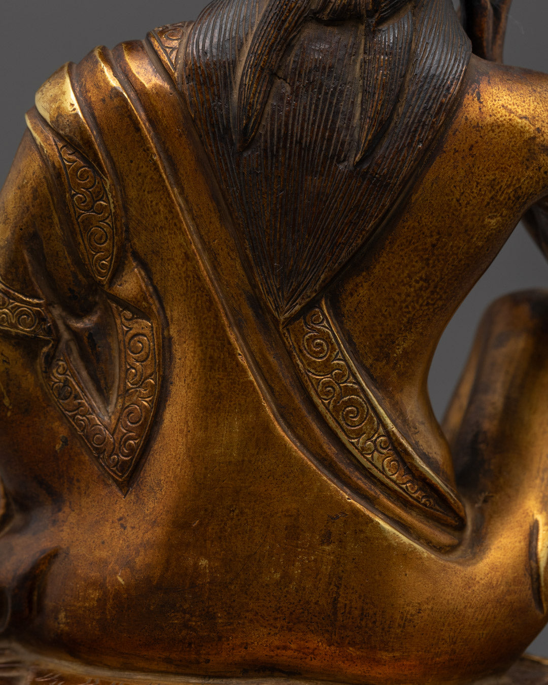 Antique Milarepa Statue | Tibetan Buddhist Sculpture