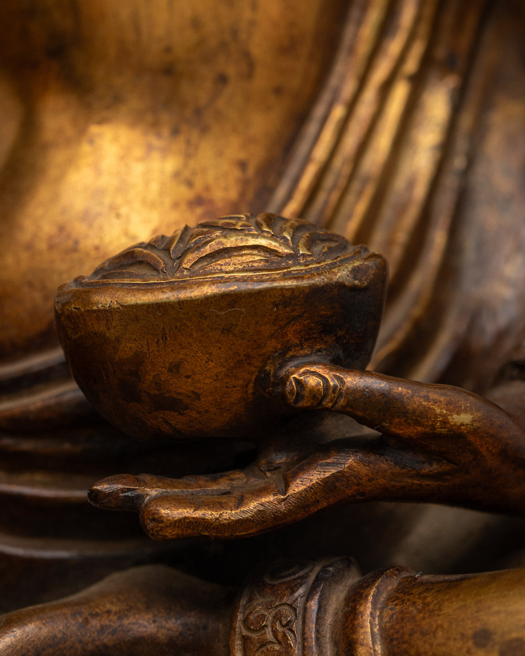 Antique Milarepa Statue | Tibetan Buddhist Sculpture