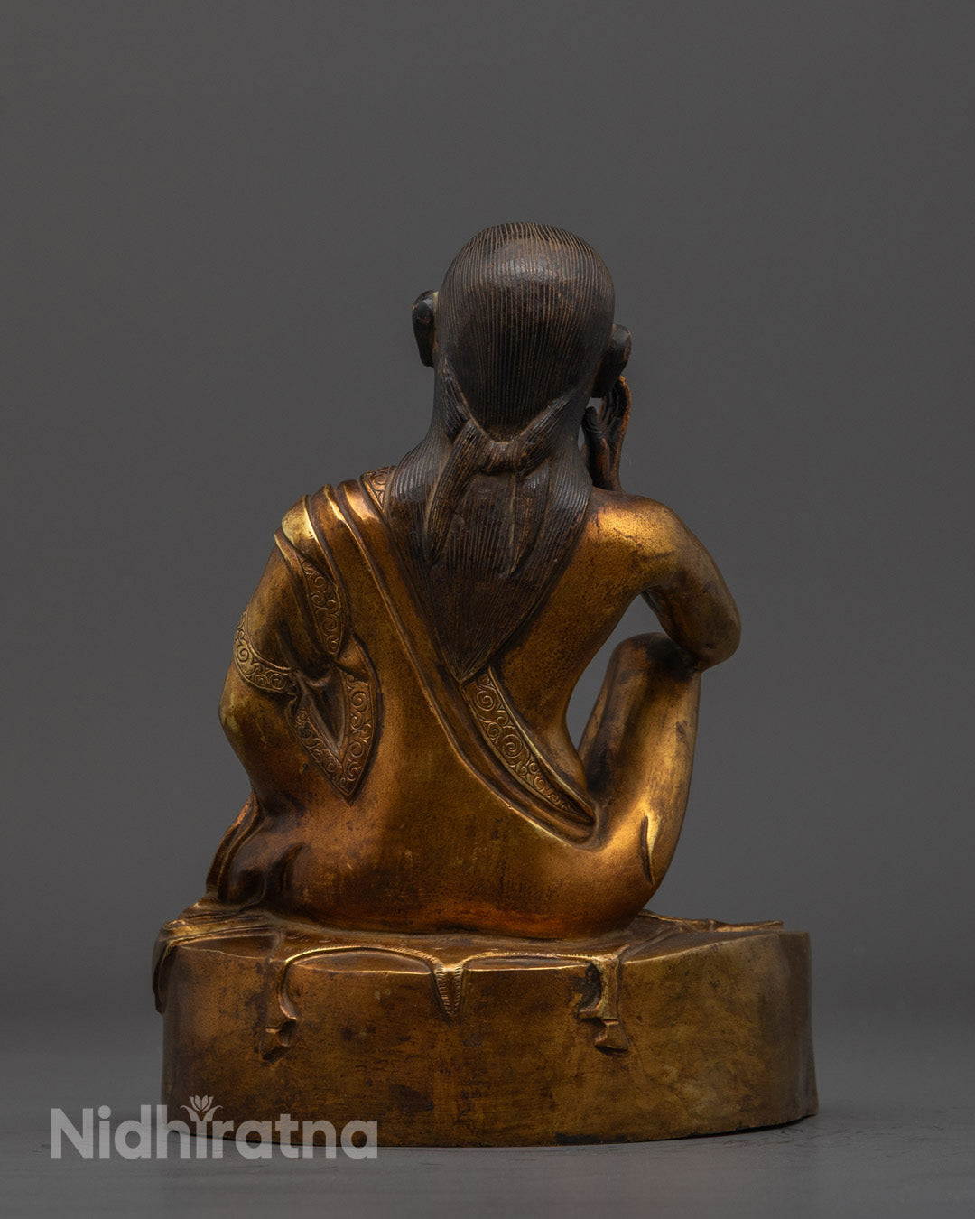 Antique Milarepa Statue | Tibetan Buddhist Sculpture