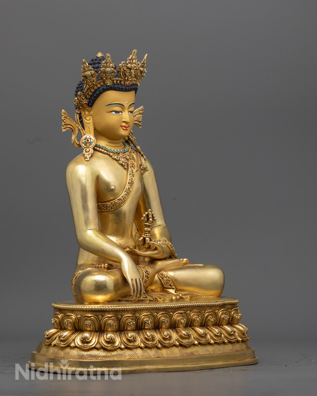 24K Gilded Mitrugpa Buddha Statue