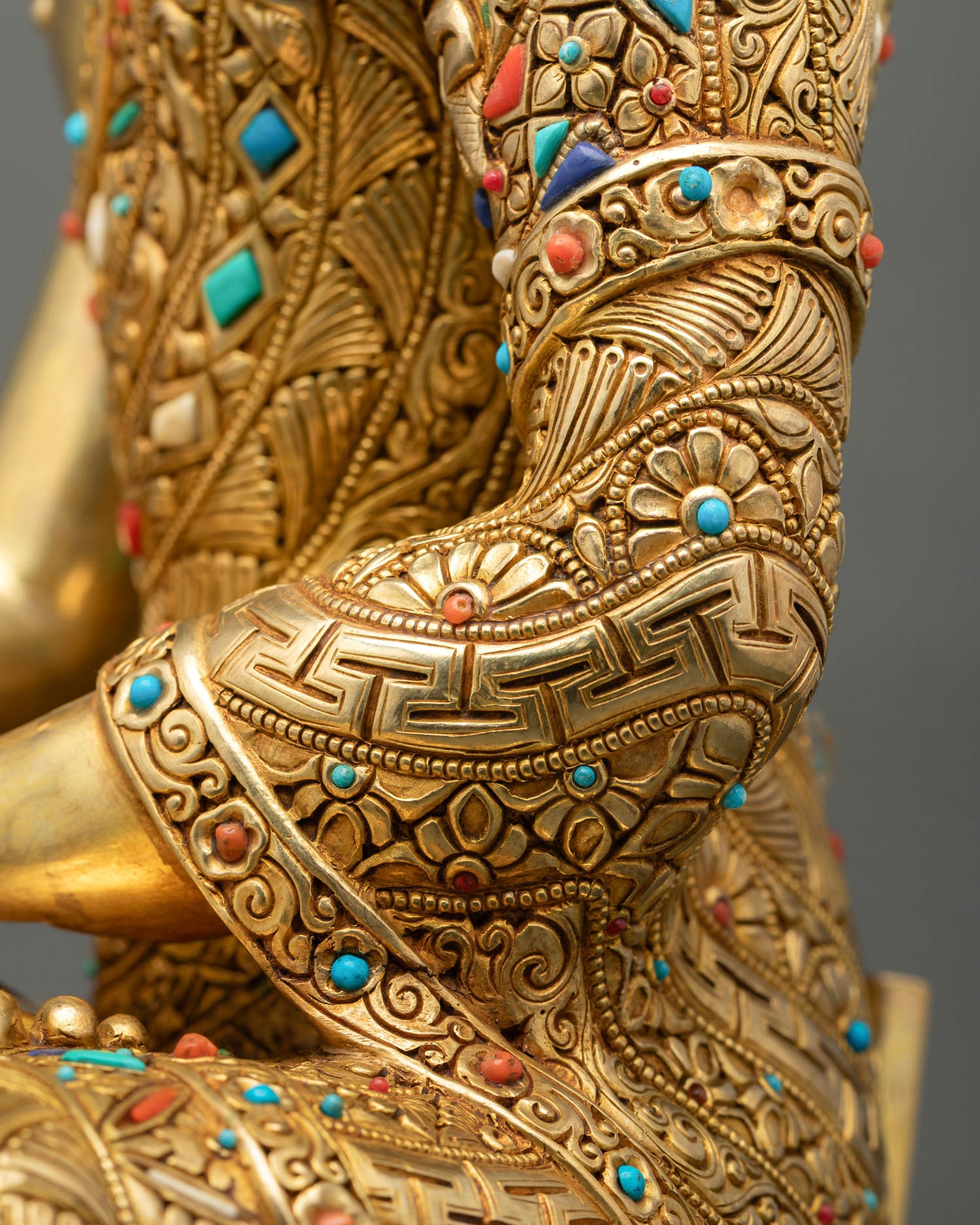Mitrugpa Statue | 24K Gold Fire-Gilded Copper Artwork