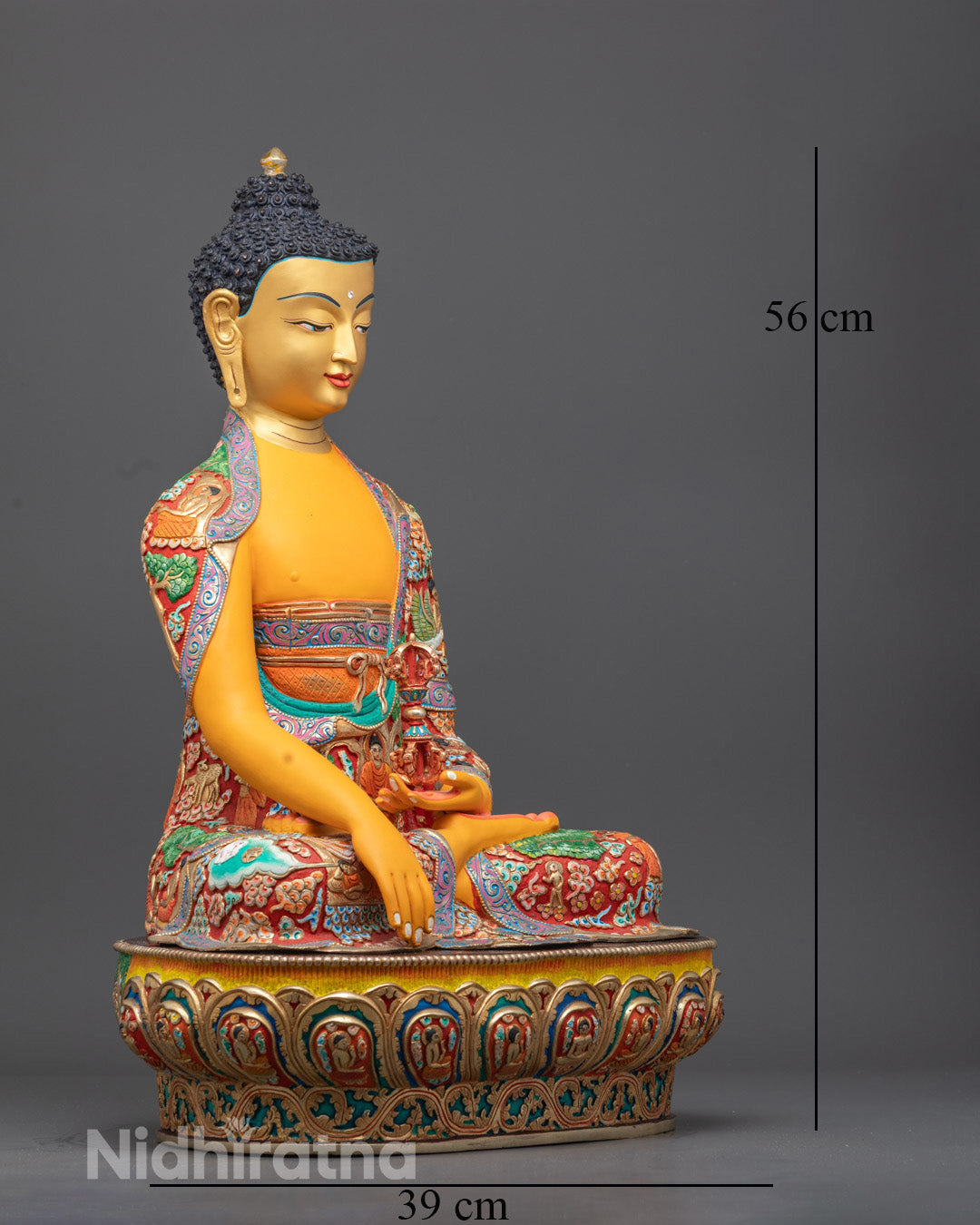 Hand-Carved Mitrugpa Statue | Copper Body
