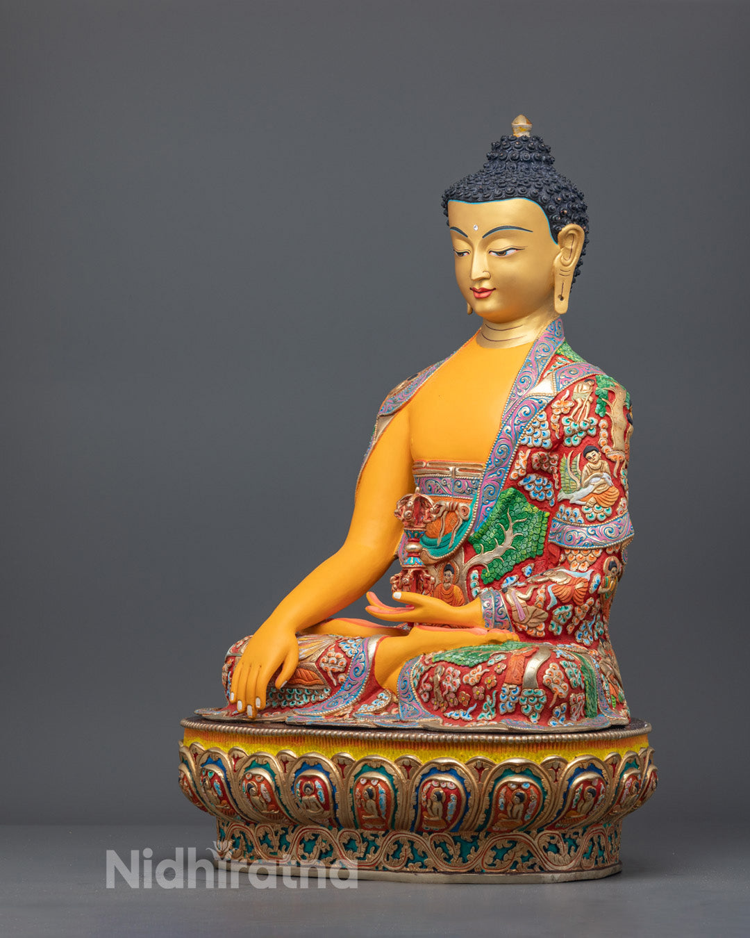 Hand-Carved Mitrugpa Statue | Copper Body