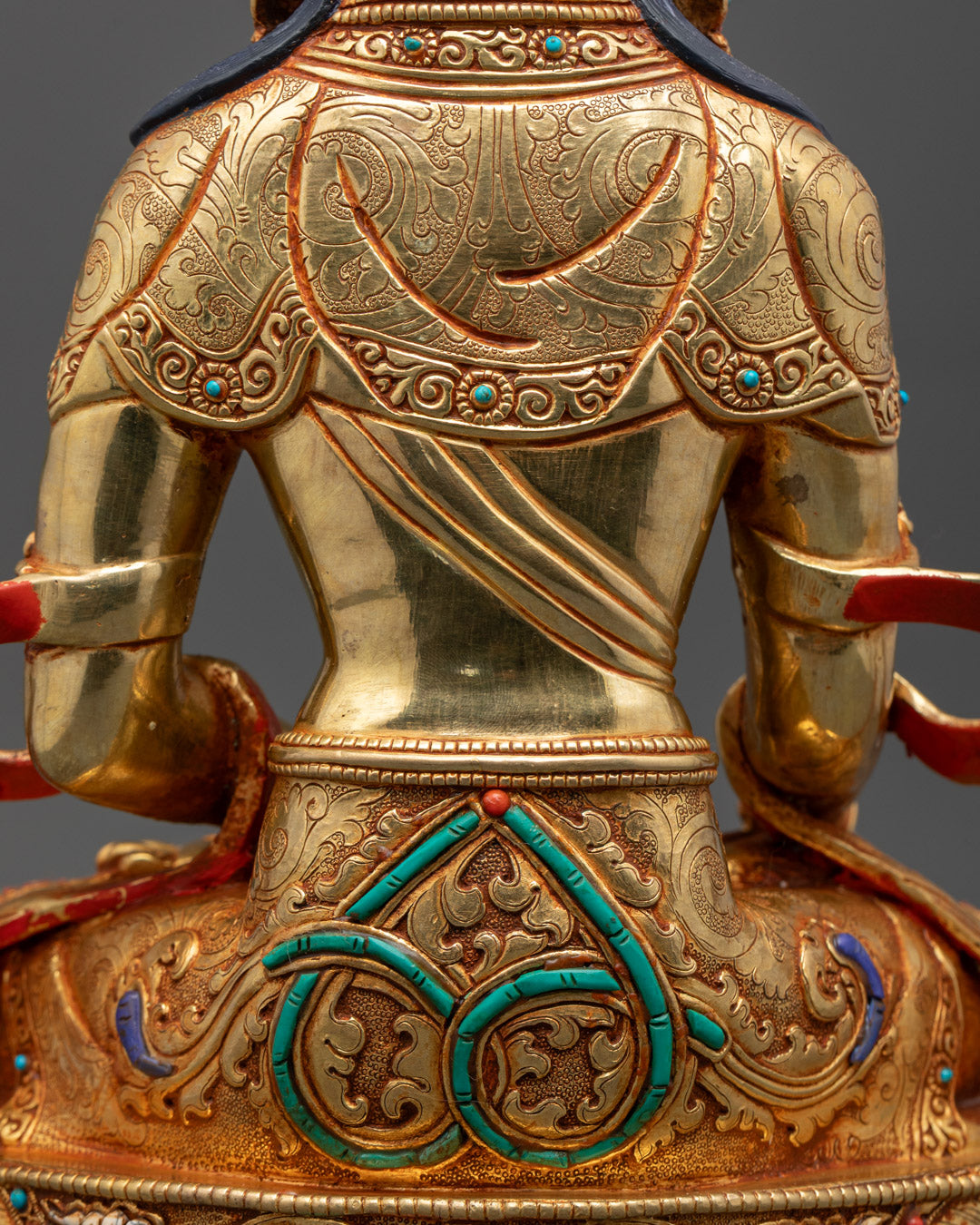 Gold-Gilded Mitrugpa Statue | Traditional Tibetan Art
