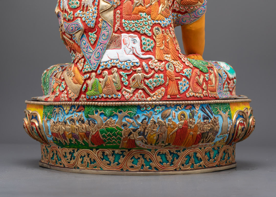 Hand-Carved Mitrugpa Statue | Copper Body
