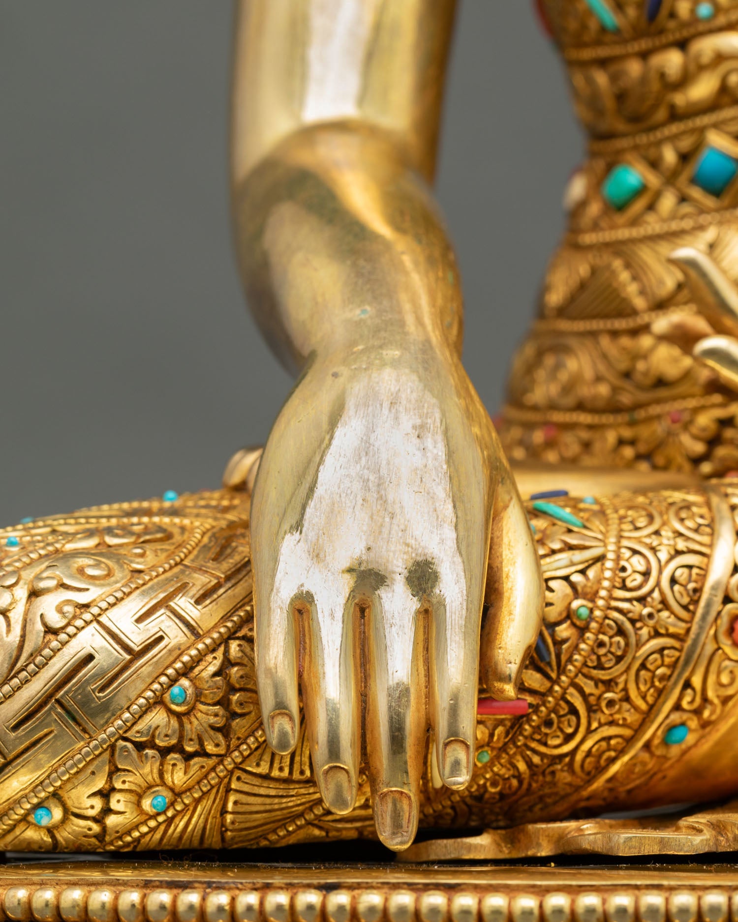 Mitrugpa Statue | 24K Gold Fire-Gilded Copper Artwork