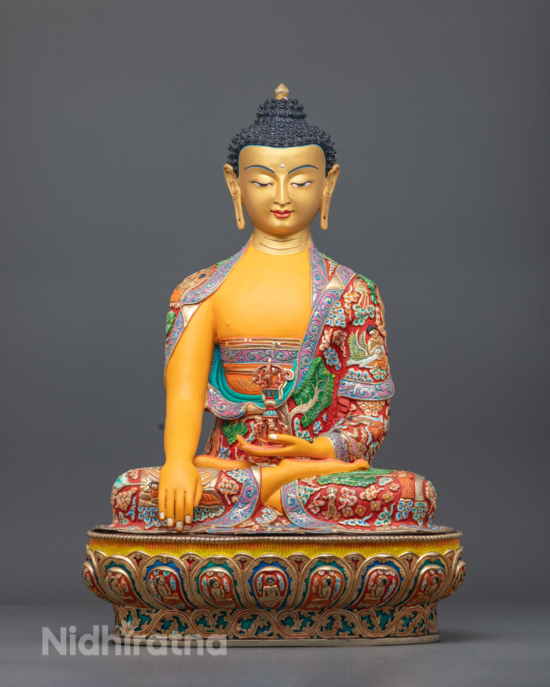 Hand-Carved Mitrugpa Statue | Copper Body
