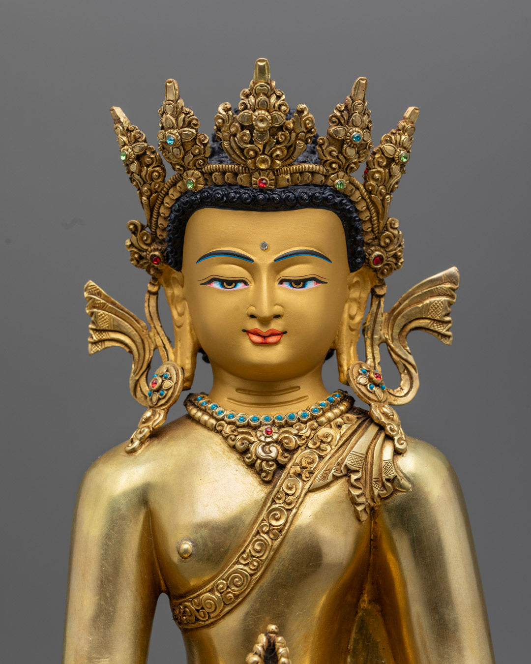 24K Gilded Mitrugpa Buddha Statue