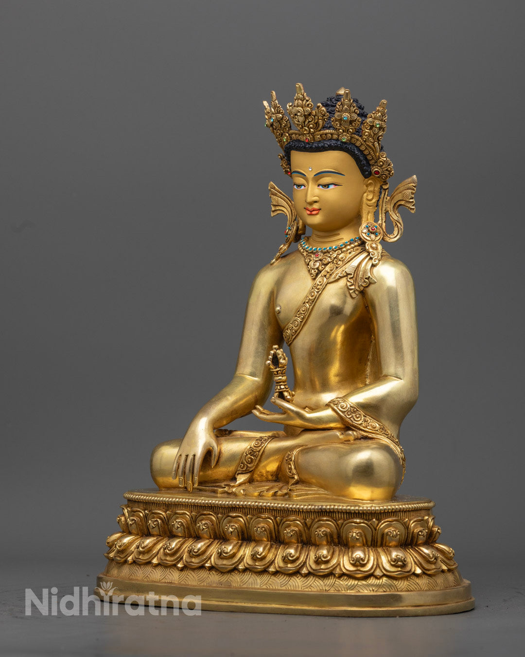 24K Gilded Mitrugpa Buddha Statue