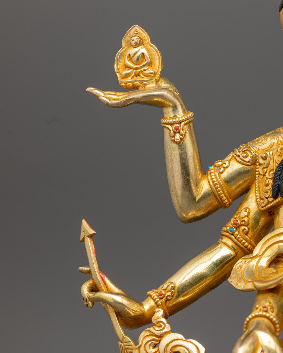 Namgyalma Statue | Handcrafted with 24K Gold Accent